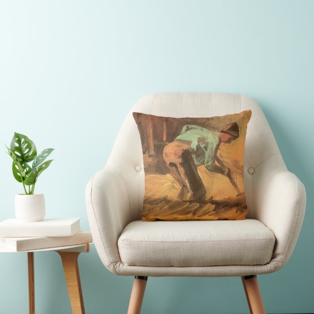 Vincent van Gogh - Man krumande sig med käpp eller Kudde (Stol)