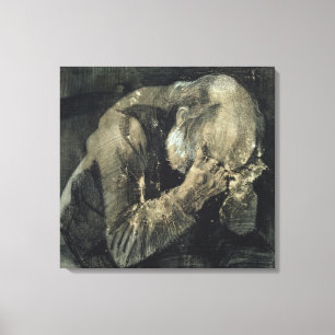 Vincent Van Gogh   man med hans huvud i hans Canvastryck