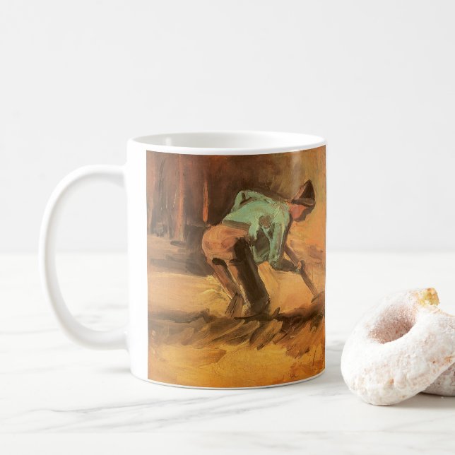 Vincent van Gogh - Man Stooping w Stick eller Spad Kaffemugg (Med munk)