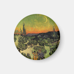 Vincent Van Gogh Månbelyst Landskap Magnet