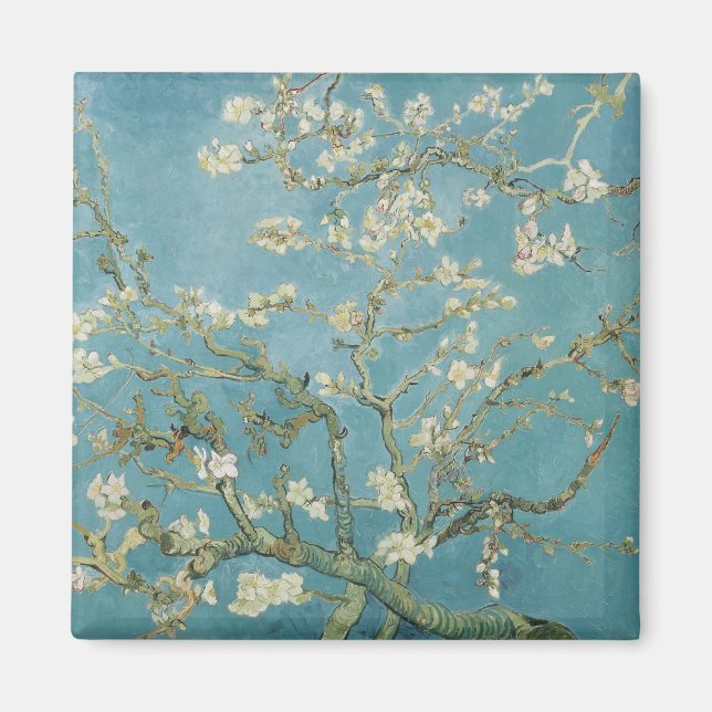 vincent van gogh, mandel-blommar magnet (Framsidan)