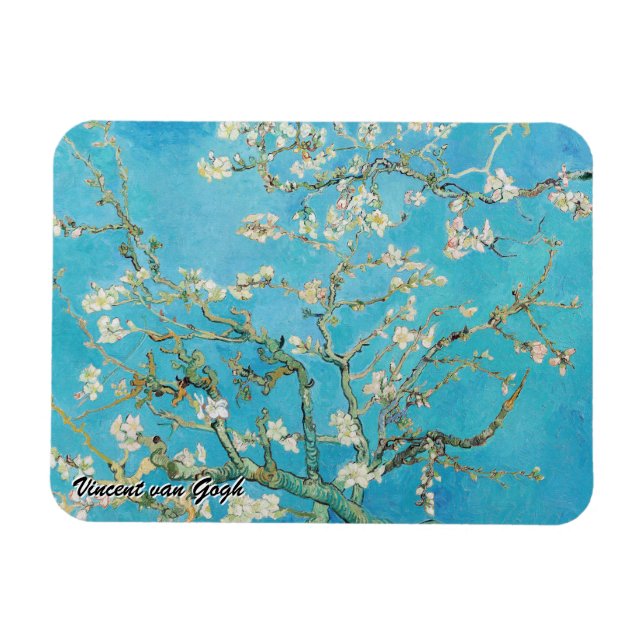 Vincent van Gogh - Mandelblom Magnet (Horisontell)