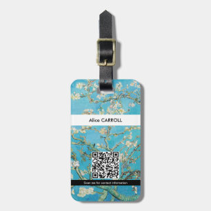 Vincent van Gogh - Mandelblom - QR-kod Bagagebricka
