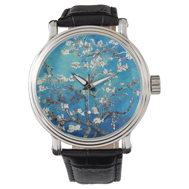 Vincent Van Gogh Mandelblom Watch Turquoise Armbandsur (Framsida)