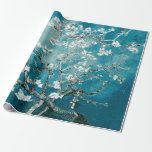 Vincent Van Gogh Mandelblommor Mjuk Teal Presentpapper<br><div class="desc">“Ge present snyggt,  slå in vackert.”</div>