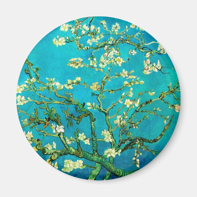 Vincent Van Gogh Mandelblomning Finkonstmagnet Magnet (Framsidan)