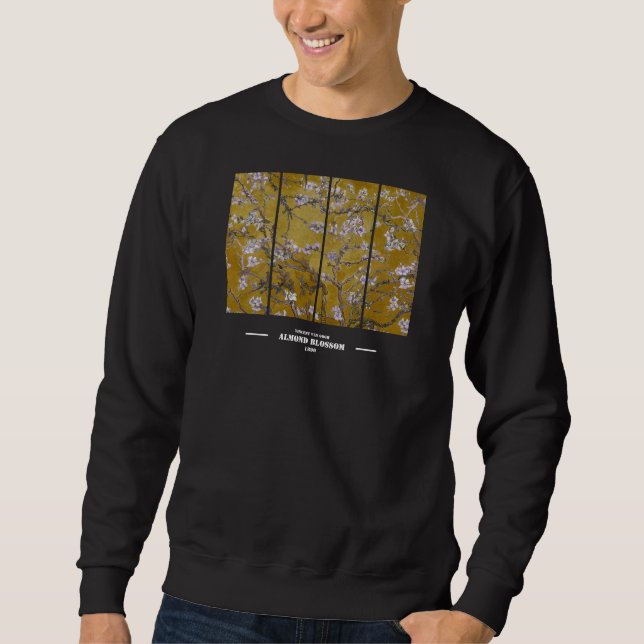 Vincent Van Gogh Mandelblomning  Lång Ärmad Tröja (Framsida)