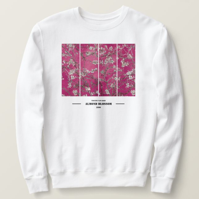 Vincent Van Gogh Mandelblomning  Lång Ärmad Tröja (Design framsida)