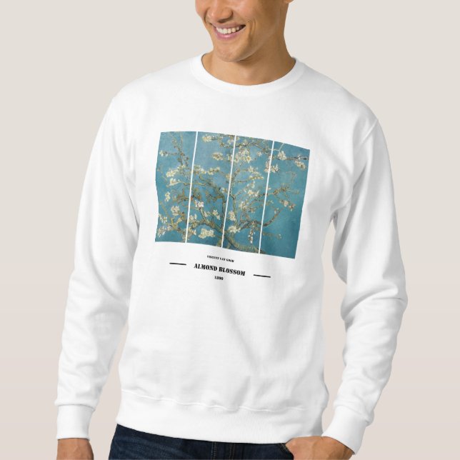 Vincent Van Gogh Mandelblomssvärm skjorta  Lång Ärmad Tröja (Framsida)