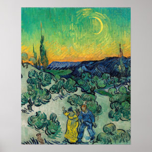 Vincent van Gogh - Månlandskap med par Poster