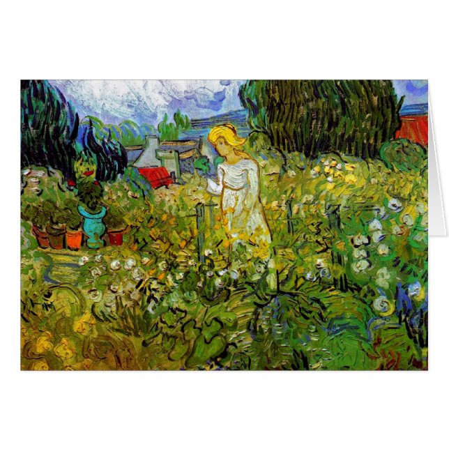 Vincent Van Gogh - Marguerite Gachet i Garden Hälsningskort (Framsidan Horizontal)