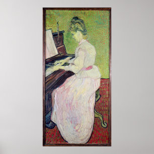 Vincent Van Gogh Marguerite Gachet på pianot Poster