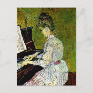 Vincent Van Gogh - Marguerite Gachet vid pianot Vykort