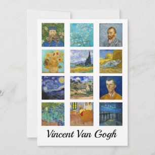 Vincent Van Gogh - mästerdelarna Grid Inbjudningar