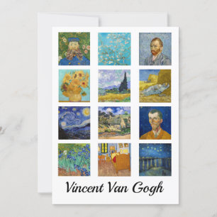 Vincent Van Gogh - mästerdelarna Grid Inbjudningar
