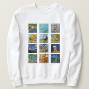 Vincent Van Gogh - mästerdelarna Grid Lång Ärmad Tröja