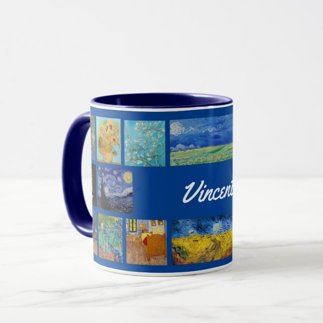 Vincent Van Gogh - mästerdelarna Grid Mugg (Framsida vänster)