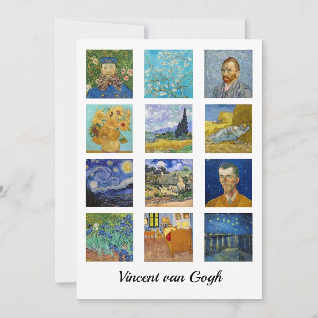 Vincent Van Gogh - mästerdelarna Grid Tack Kort (Framsida)