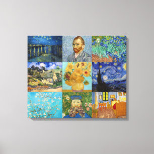 Vincent Van Gogh - Mästerverk Lappteknik Canvastryck