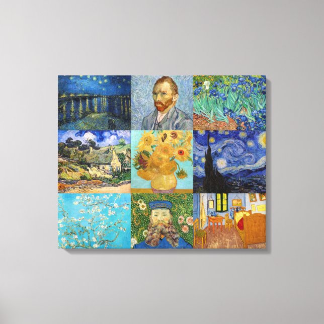 Vincent Van Gogh - Mästerverk Lappteknik Canvastryck (Framsida)