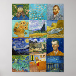 Vincent Van Gogh - Mästerverk Lappteknik Poster