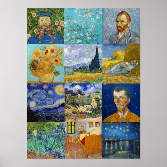 Vincent Van Gogh - Mästerverk Lappteknik Poster (Framsidan)