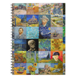 Vincent van Gogh - mästerverk Mosaic Patchwork Anteckningsbok