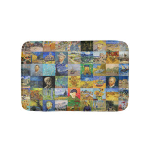 Vincent van Gogh - mästerverk Mosaic Patchwork Badrumsmatta