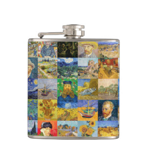 Vincent van Gogh - mästerverk Mosaic Patchwork Fickplunta