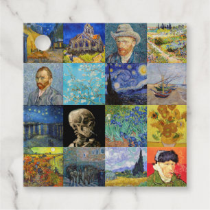 Vincent van Gogh - mästerverk Mosaic Patchwork Gåvor Etiketter
