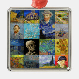 Vincent van Gogh - mästerverk Mosaic Patchwork Julgransprydnad Metall