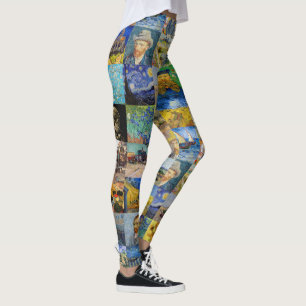 Vincent van Gogh - mästerverk Mosaic Patchwork Leggings