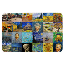 Vincent van Gogh - mästerverk Mosaic Patchwork Magnet