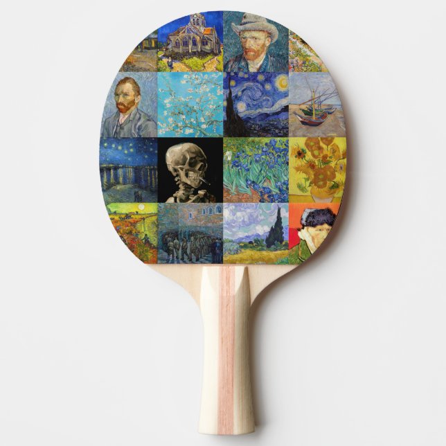 Vincent van Gogh - mästerverk Mosaic Patchwork Pingisracket (Framsidan)