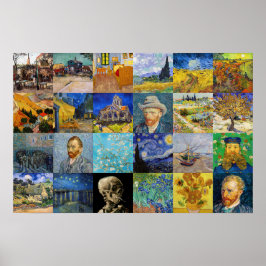 Vincent van Gogh - mästerverk Mosaic Patchwork Poster