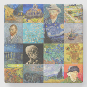 Vincent van Gogh - mästerverk Mosaic Patchwork Stenunderlägg