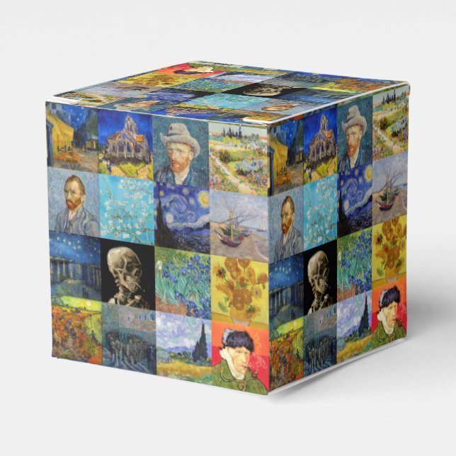 Vincent van Gogh - mästerverk Mosaic Patchwork T Presentaskar (Framsidan Sidan)