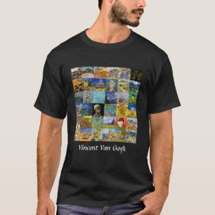 Vincent van Gogh - mästerverk Mosaic Patchwork T Shirt
