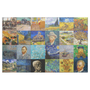Vincent van Gogh - mästerverk Mosaic Patchwork Tyg