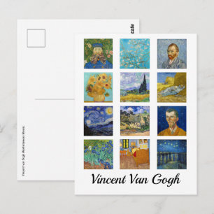 Vincent Van Gogh - mästerverk Mosaic Vykort