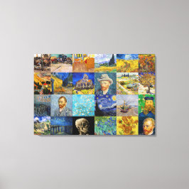 Vincent van Gogh - Mästerverk Mosaikpatchwork Canvastryck