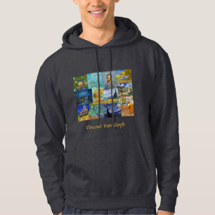 Vincent Van Gogh - mästerverk Patchwork Hoodie
