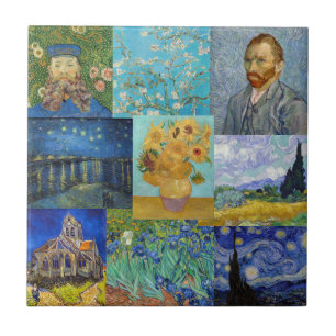 Vincent Van Gogh - mästerverk Patchwork Kakelplatta