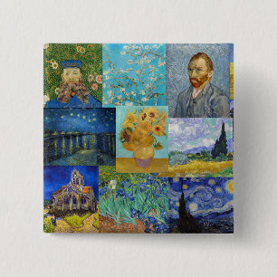 Vincent Van Gogh - mästerverk Patchwork Knapp