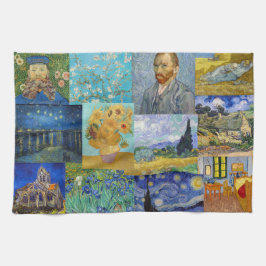 Vincent Van Gogh - mästerverk Patchwork Kökshandduk