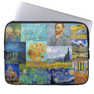 Vincent Van Gogh - mästerverk Patchwork Laptop Fodral