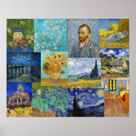 Vincent Van Gogh - Mästerverk Patchwork Poster