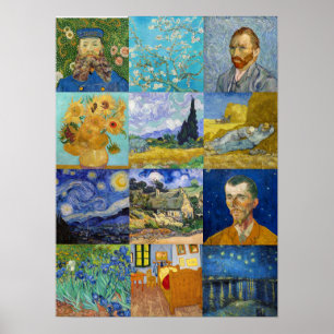 Vincent Van Gogh - mästerverk Patchwork Poster