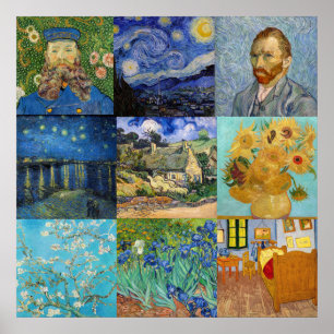 Vincent Van Gogh - mästerverk Patchwork Poster