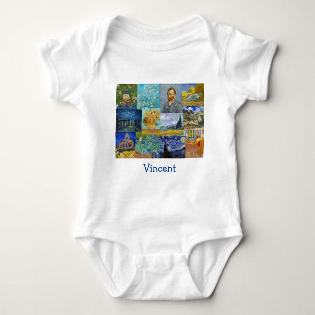 Vincent Van Gogh - mästerverk Patchwork T Shirt (Framsida)